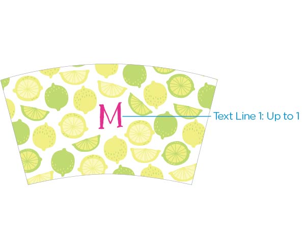Acrylic Tumbler with Personalized Insert - Monogram