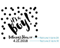 Thumbnail for Personalized Printed Vintage 3.8 oz. Milk Bottle Favor Jar - It's a Boy! (Set of 12)