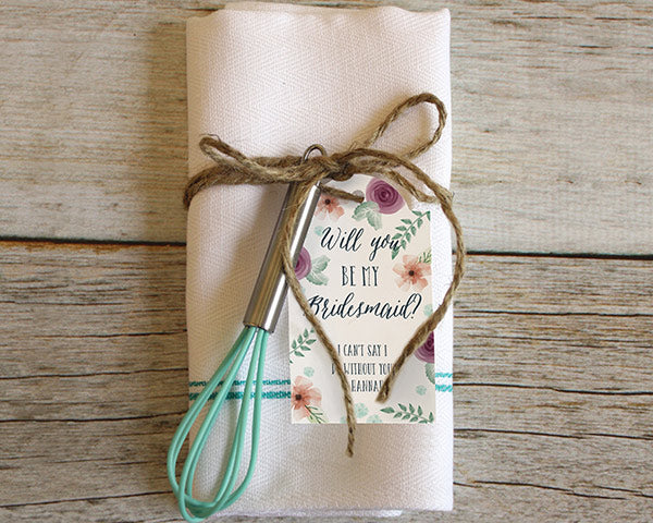 Personalized Statement Tags - Bridal Floral (Set of 12)
