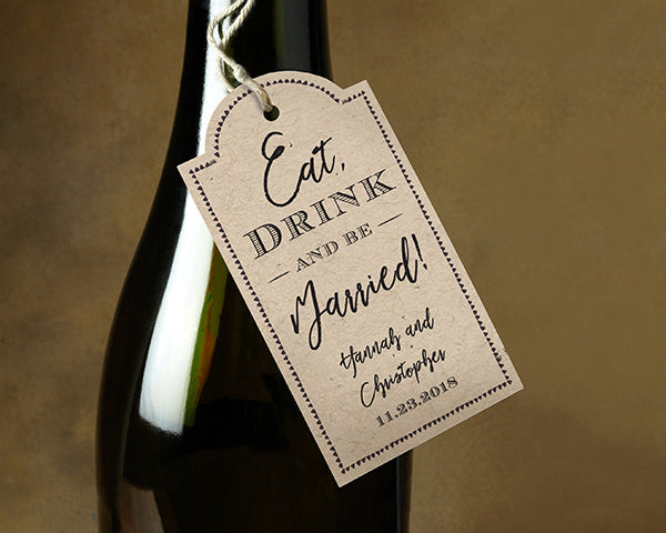 Personalized Statement Tags - Rustic (Set of 12)