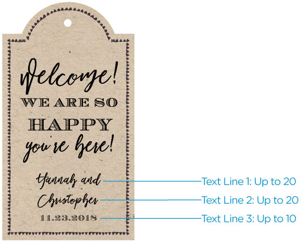 Personalized Statement Tags - Rustic (Set of 12)