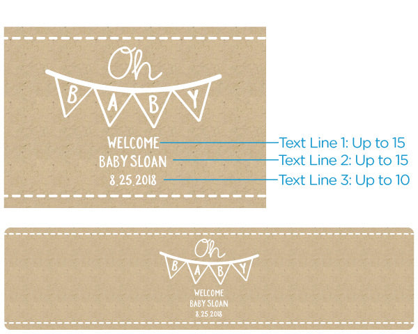 Personalized Water Bottle Labels - Rustic Charm Baby Shower Alternate Image 2, Kate Aspen | Water Bottle Labels