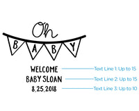 Thumbnail for Personalized 5.75 oz. Champagne Flute - Rustic Charm Baby Shower