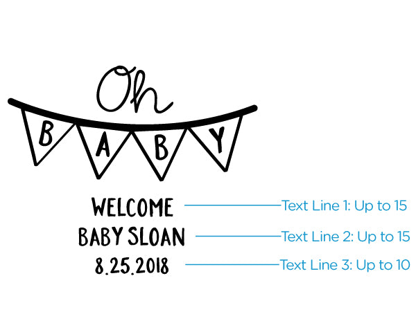 Personalized Glass Coaster - Rustic Charm Baby Shower (Set of 12)