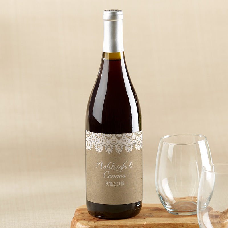 Personalized Wine Bottle Labels - Rustic Charm Wedding Main Image, Kate Aspen | Wine Bottle Labels