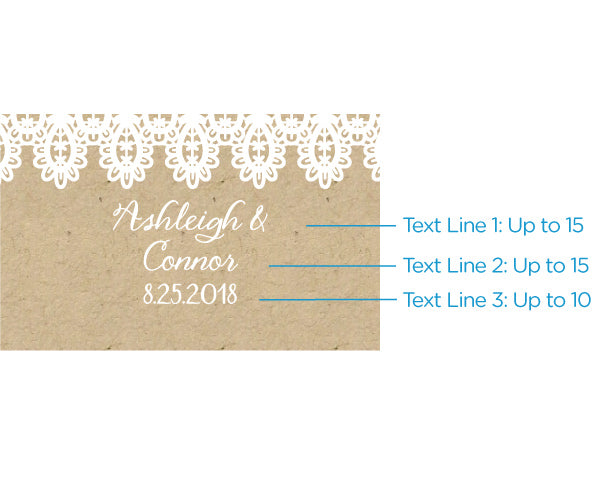 Personalized Black Matchboxes - Rustic Charm Wedding (Set of 50)