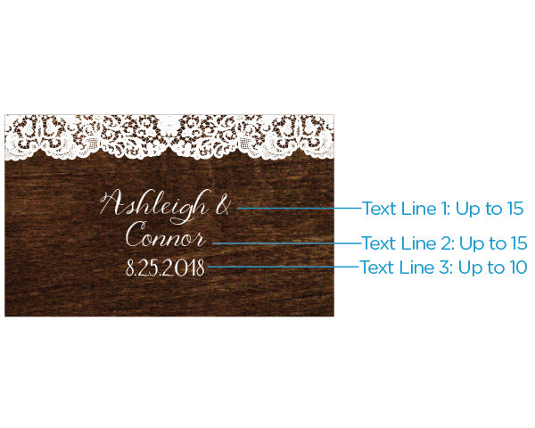 Personalized Black Matchboxes - Rustic Charm Wedding (Set of 50)
