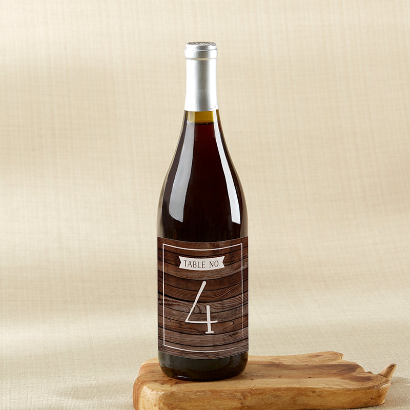 Winter Wine Label Table Numbers (1-20)
