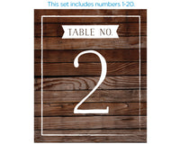 Thumbnail for Wine Label Table Numbers - Winter (1-20)
