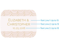 Thumbnail for Personalized Gold Bottle Stopper - Modern Romance