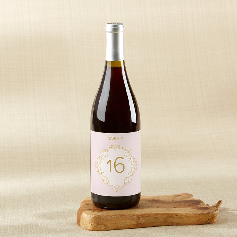 Modern Romance Wine Label Table Numbers (1-20)