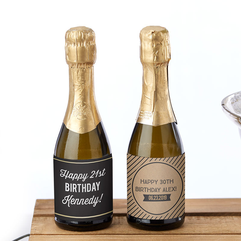 Personalized Mini Wine Bottle Labels - Boozy Birthday Main Image, Kate Aspen | Wine Bottle Labels