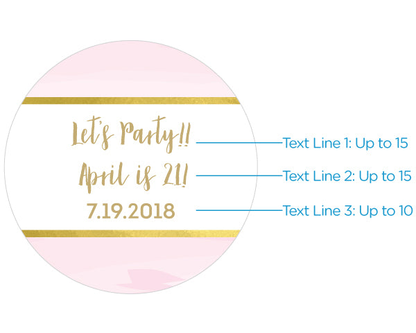 Personalized Gold Round Candy Tin - Birthday For Her (Set of 12)