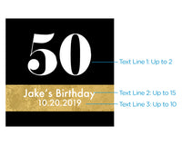 Thumbnail for Personalized 8 oz. Glass Mason Jar - Milestone Birthday (Set of 12)