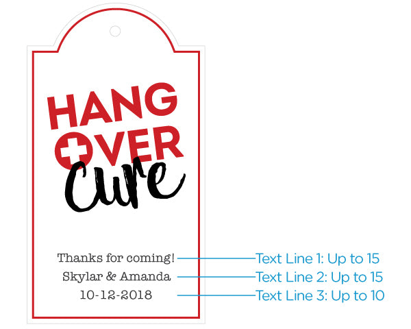 Personalized Statement Tags - Hangover (Set of 12)