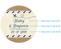 Thumbnail for Personalized Gold Round Candy Tin - Travel & Adventure (Set of 12)