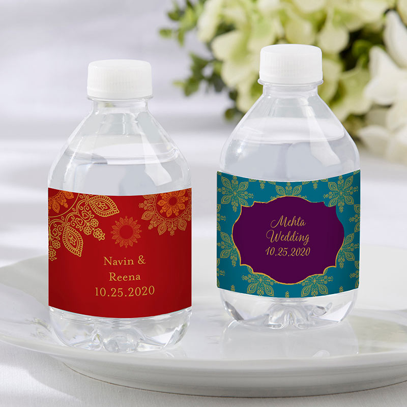 Personalized Water Bottle Labels - Indian Jewel Main Image, Kate Aspen | Water Bottle Labels