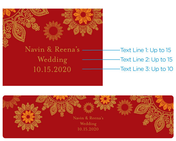 Personalized Water Bottle Labels - Indian Jewel Alternate Image 3, Kate Aspen | Water Bottle Labels