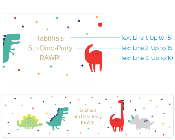 Personalized Water Bottle Labels - Dino Party | Kate Aspen personalized-water-bottle-labels-dino-party-kate-aspen