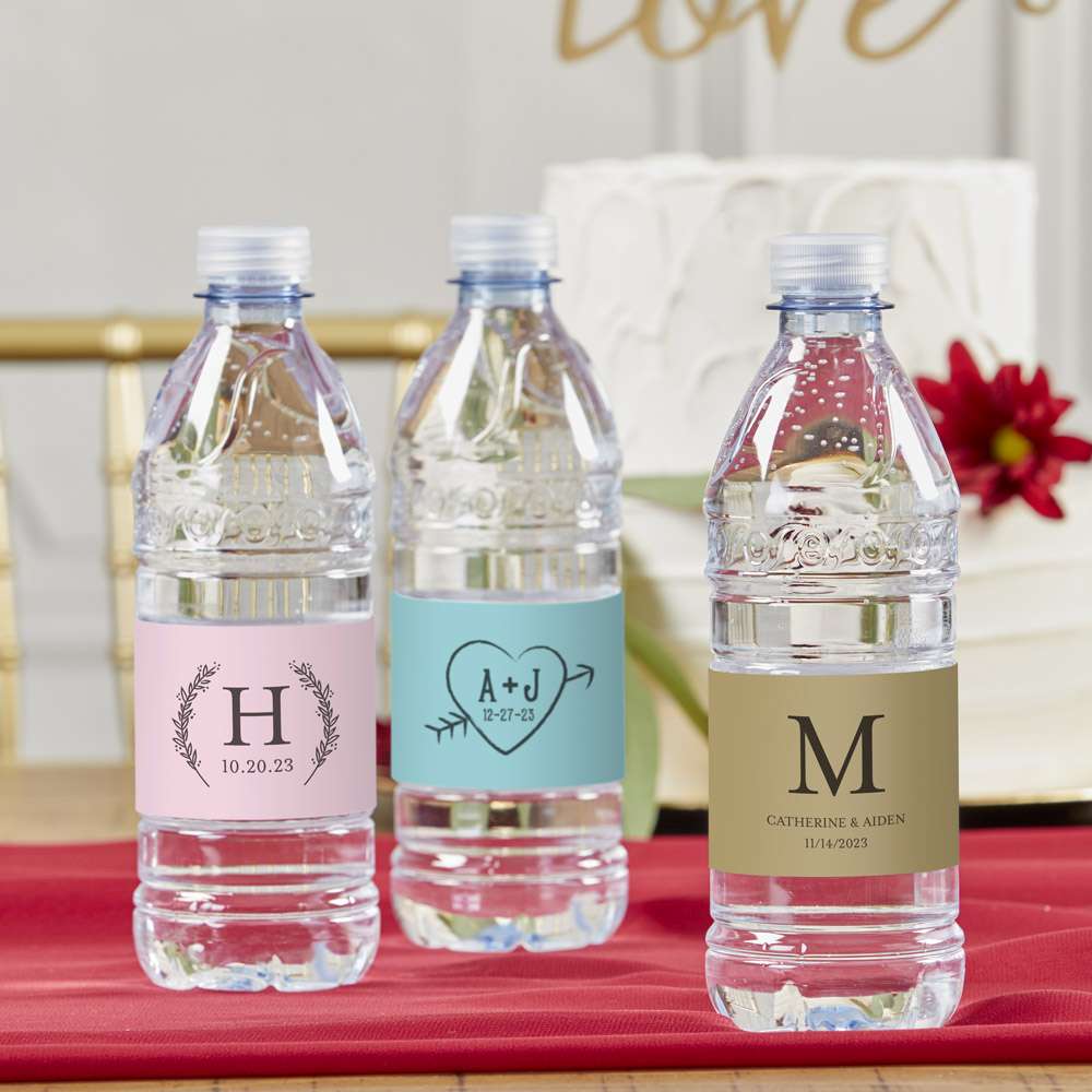 Personalized Water Bottle Labels (Set of 12) Main Image, Kate Aspen | Water Bottle Labels