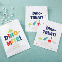 Thumbnail for Personalized White Goodie Bag - Dino Party (Set of 12)