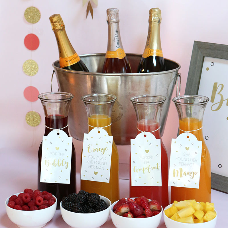 My only request for my bridal shower was a mimosa bar, which I saw