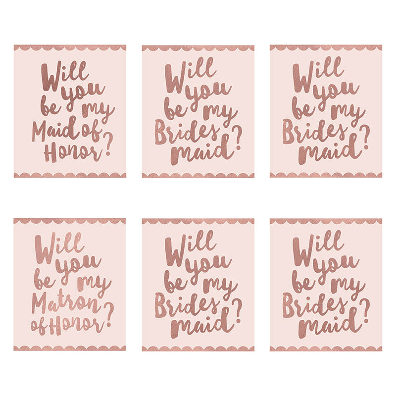 Bridal Party Proposal Wine Bottle Label - Pink (Set of 6) Alternate Image 2, Kate Aspen | Wine Bottle Labels
