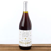Bridal Party Proposal Wine Bottle Label - Classic (Set of 6) Main Image, Kate Aspen | Wine Bottle Labels