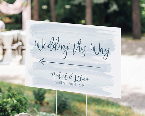 Personalized Directional Sign (18x12) - Nautical Wedding