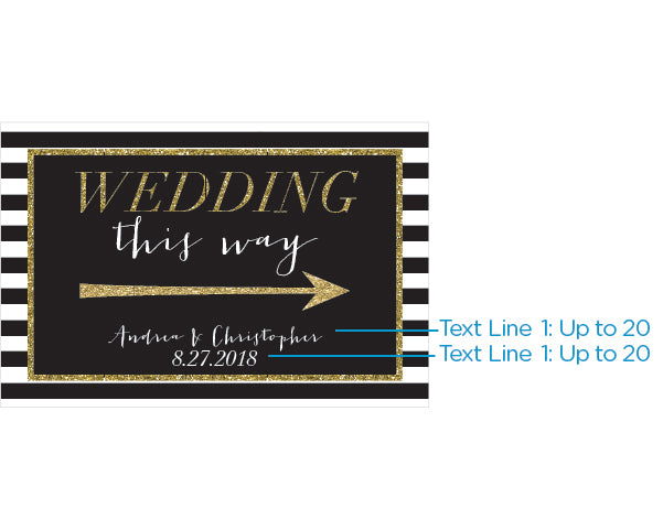 Personalized Directional Sign (18x12) - Classic Wedding