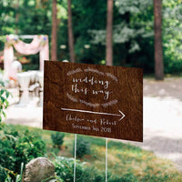 Thumbnail for Personalized Directional Sign (18x12) - Rustic
