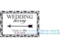 Thumbnail for Personalized Directional Sign (18x12) - Damask