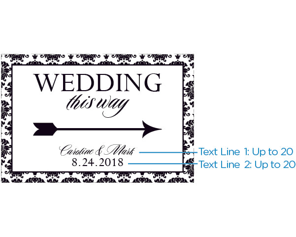 Personalized Directional Sign (18x12) - Damask