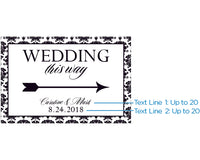 Thumbnail for Personalized Directional Sign (18x12) - Damask