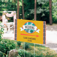 Thumbnail for Personalized Directional Sign (18x12) - Tropical Chic