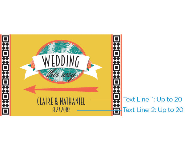 Personalized Directional Sign (18x12) - Tropical Chic