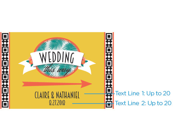Personalized Directional Sign (18x12) - Tropical Chic