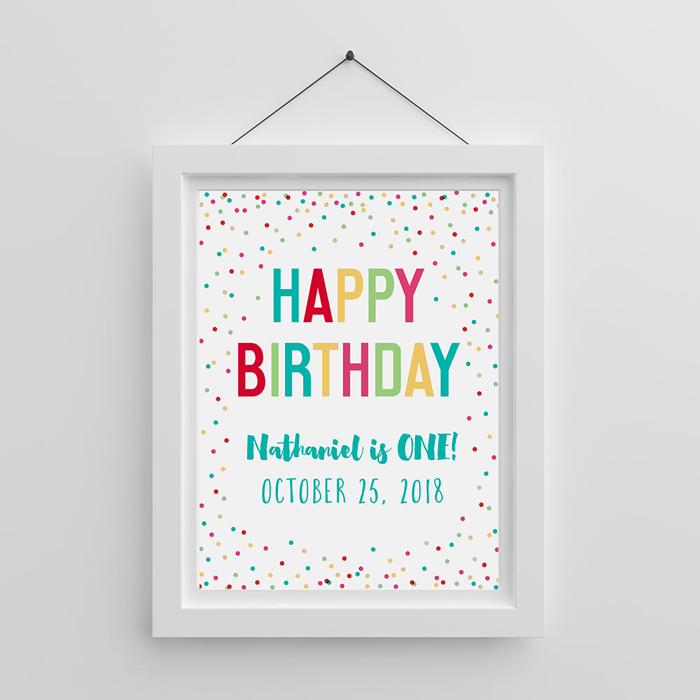Personalized Poster (18x24) - Happy Birthday Main Image, Kate Aspen | Banner