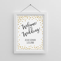 Thumbnail for Personalized Poster (18x24) - Gold Glitter Wedding Main Image, Kate Aspen | Banner