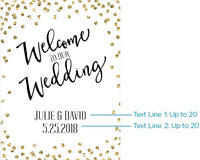 Thumbnail for Personalized Poster (18x24) - Gold Glitter Wedding Alternate Image 2, Kate Aspen | Banner
