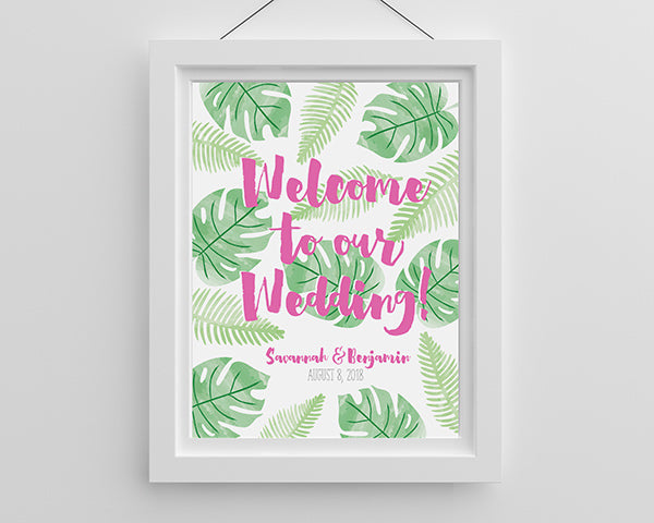 Personalized Poster (18x24) - Pineapples & Palms Alternate Image 2, Kate Aspen | Banner