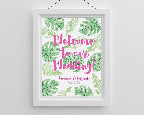 Personalized Poster (18x24) - Pineapples & Palms Alternate Image 2, Kate Aspen | Banner