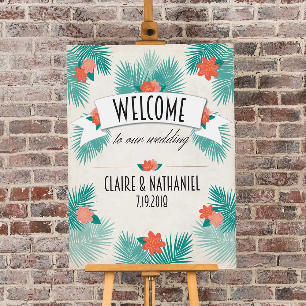 Personalized Poster (18x24) - Tropical Chic Main Image, Kate Aspen | Banner