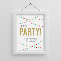 Thumbnail for Personalized Poster (18x24) - Let's Party! Main Image, Kate Aspen | Banner