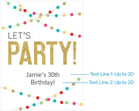Thumbnail for Personalized Poster (18x24) - Let's Party! Alternate Image 2, Kate Aspen | Banner