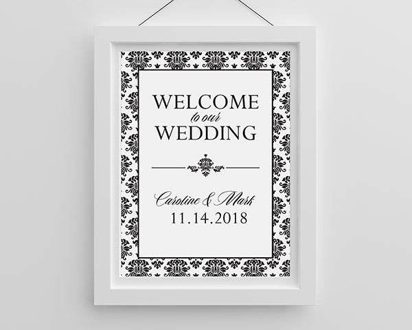 Personalized Poster (18x24) - Damask Alternate Image 2, Kate Aspen | Banner