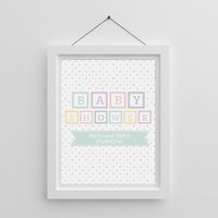 Thumbnail for Personalized Poster (18x24) - Baby Blocks Main Image, Kate Aspen | Banner