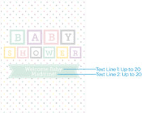 Thumbnail for Personalized Poster (18x24) - Baby Blocks Alternate Image 2, Kate Aspen | Banner