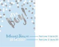 Thumbnail for Personalized Poster (18x24) - It's a Boy! Alternate Image 2, Kate Aspen | Banner