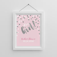 Thumbnail for Personalized Poster (18x24) - It's a Girl! Main Image, Kate Aspen | Banner